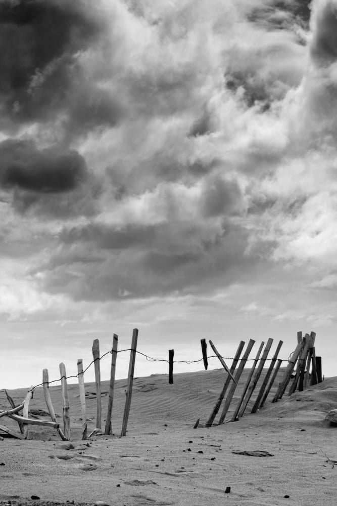Broken Fence In Dune South Shields Tyne And Wear England Europe Canvas Art - John Short Design Pics (11 x 17)