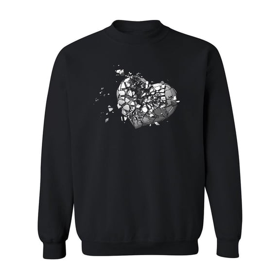 Broken Heart And Pieces Sweatshirt Men -Image by Shutterstock, Male 4X-Large