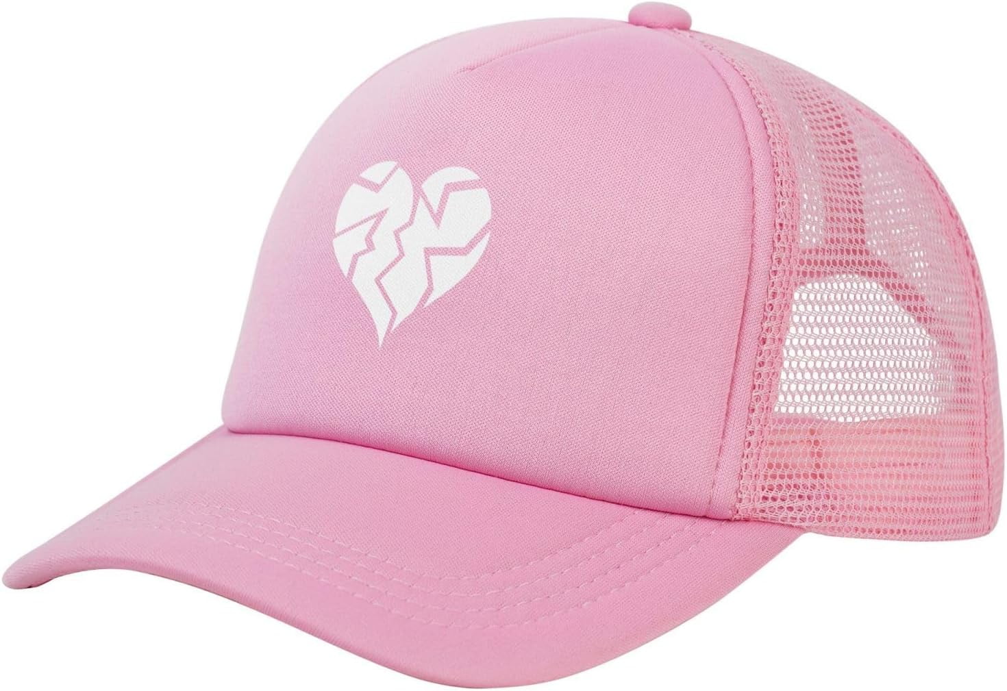 Broken Heart Black Dad Hat Men Women Mesh Baseball Cap