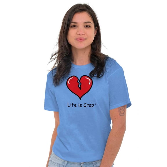 Broken Heart Breakup Dating Romantic Women's Graphic T Shirt Tees Brisco Brands X