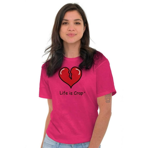 Broken Heart Breakup Dating Romantic Women's Plus Size Graphic Tee Brisco Brands 2X