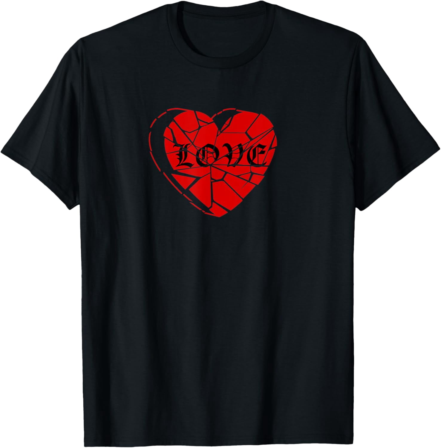Broken Heart Love Heartbroken Heartbreak Aesthetic Grunge T-Shirt ...