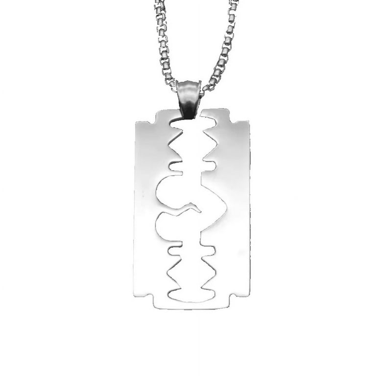 Gold Jewelry Razor Blade Necklace Amazon Personalized Custom