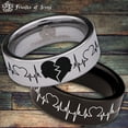 thumbnail image 1 of Broken Heart Tungsten Carbide Ring, 1 of 9