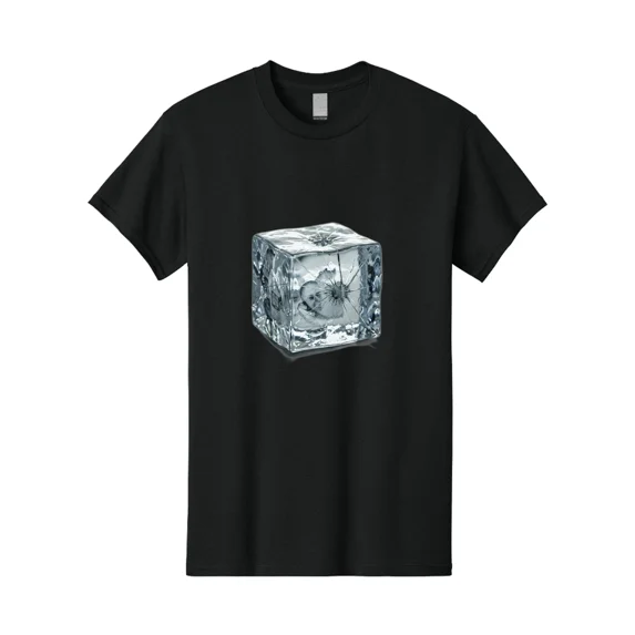 Broken-Ice-Cube Mens Graphic Tee, 100% Cotton, Casual Summer Wear