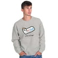 thumbnail image 1 of Broken Leg Foot Get Well Soon Novelty Unisex Plus Fleece Graphic Sweatshirt Brisco Brands 4X, 1 of 5