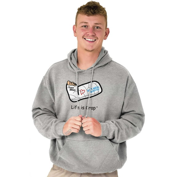 Broken Leg Foot Get Well Soon Novelty Unisex Plus Fleece Graphic Hoodie Brisco Brands 2X