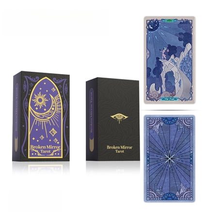 Broken Mirror Tarot Deck, 78-Card Fantasy & Esoteric Tarot Cards for Divination, Spiritual Guidance & Home Décor, with Instruction Booklet
