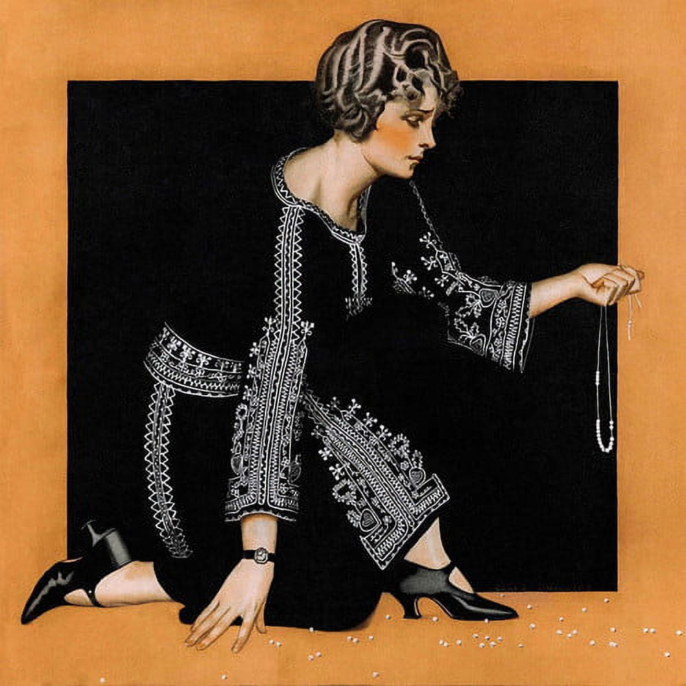 "Broken Pearl Necklace" Painting Print on Canvas