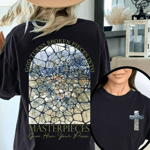 Broken Pieces Tee Fashion and Comfortable Short Sleeve Round NeckSoft Cotton Comfort Fit Colors Black Sizes S-5XL