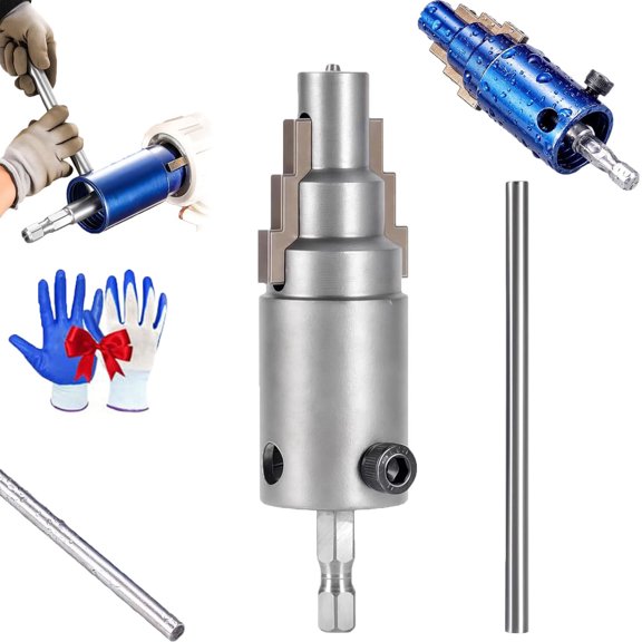 Broken Pipe Extractor Tool, Faucet Removal & Internal Pipe Wrench for 1/2" 3/4" 1" Pipes, Bolt Extractor Set Plumbing Fitting Tools for Damaged Faucet Bolts Water Pipe & Angle Valves