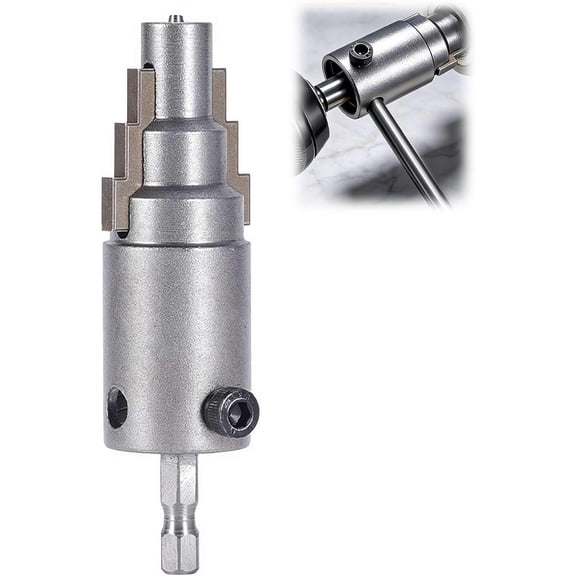 Broken Pipe Extractor Tool, Heavy Duty Pipe Extractor Tool for 1/2", 3/4", 1", Brokens Valve ExtractorTool with 40CRV Steel Hex Shank for Removes Rusted/Damaged Faucet Bolts & Angle Valves, 1 Pcs