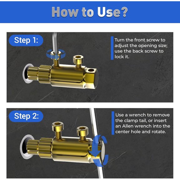 Broken Pipe Extractor Tool Set 1/2"-1" Gold, Faucet & Valve Removal Kit, Rusted Bolt Extractor, Stripped Screw Remover$$Tools & Hardware Other