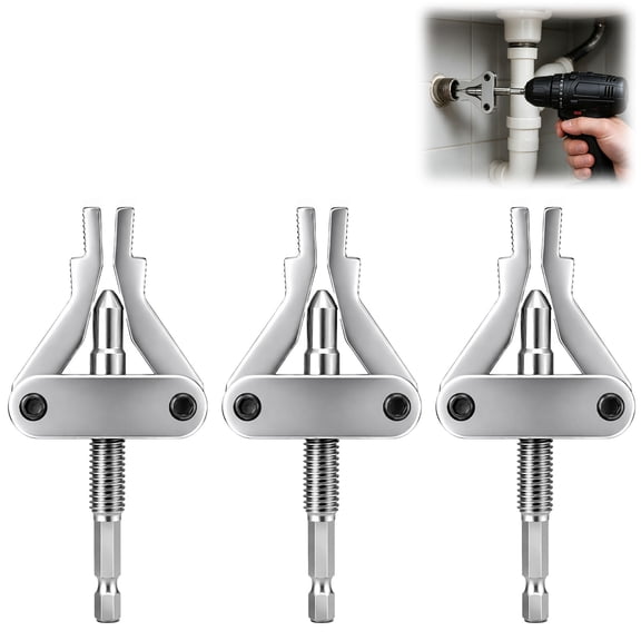 Broken Pipe Extractor Tool Set – 3-in-1 Damaged Screw & Valve Remover for 1/2" 3/4" 1" Pipes, Heavy Duty Home Plumbing Repair(3PC)