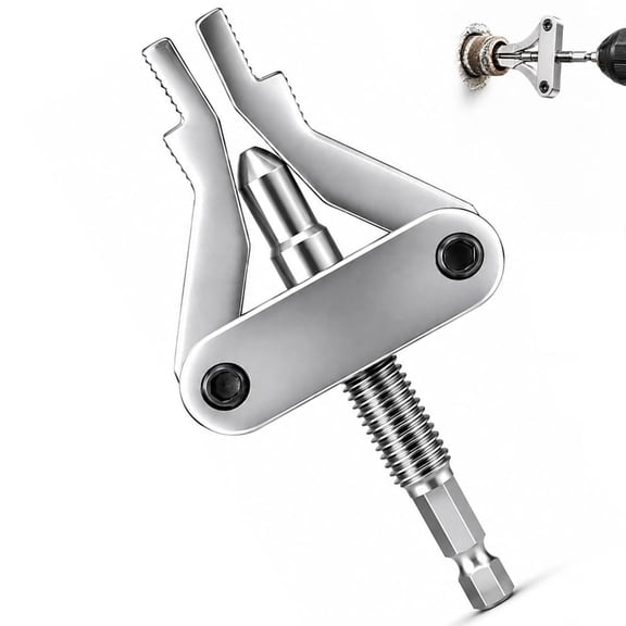 Broken Pipe Thread Extractor Tool for 1/2", 3/4", 1" Pipes, 3-in-1 Plumbing Valve Nipple Remover, Hex Shank, Anti-Slip Grip, Fast Faucet & Bolt Repair