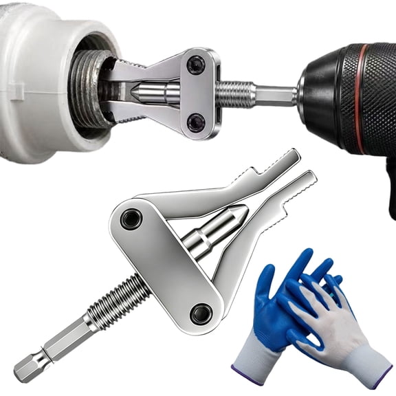 Broken Pipe Thread Extractor Tool Damaged Screw Bolt Valve Remover ,6.35mm Hex Shank Drill Powered for 1/2" 3/4" 1" Pipes Plumping