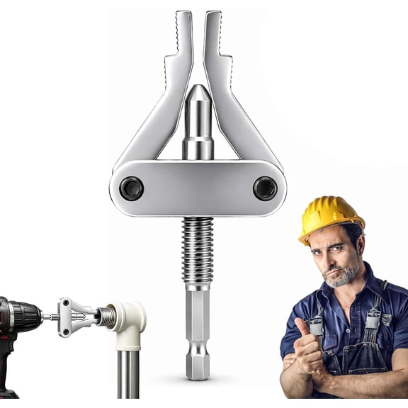 Broken Pipe Thread Extractor Tool, Drill-Powered Thread Removal Tool, 3-in-1 Heavy Duty Broken Pipe Extractor Drill-Powered Thread, for 1/2" 3/4" 1" Pipes, Rusted Bolts & Valves(RL)