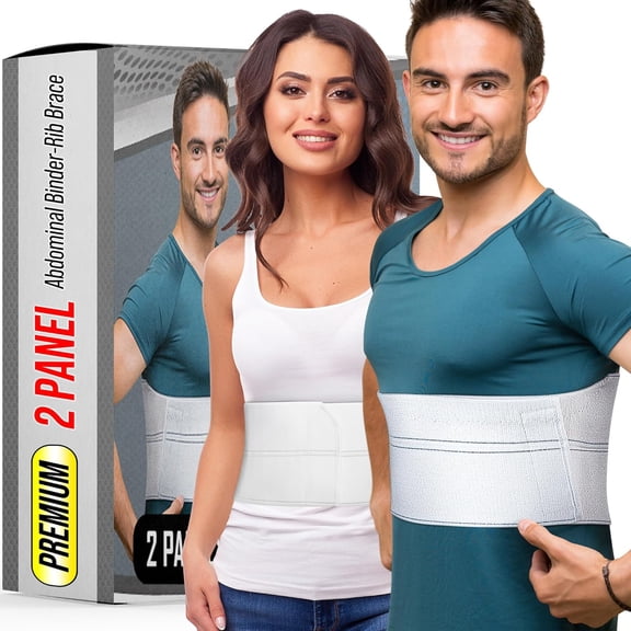 Broken Rib Br for Women Men, 2 Panel Cage upport Belt Fractured, Bruied, Crad, Dilocated Rib Protection, Pre Pot urgery Recovery, Compreion Wrap Binder Chet, tomach. Reg.