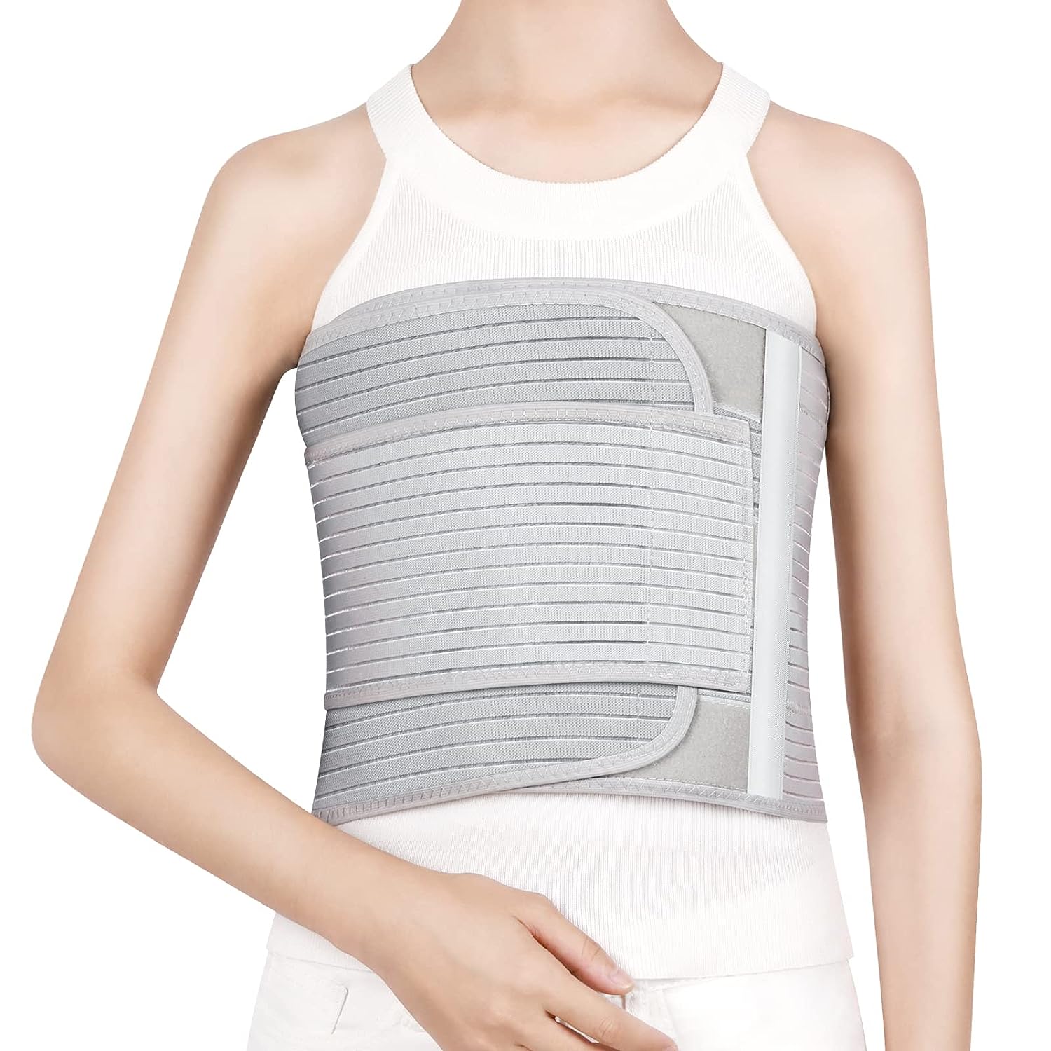 Broken Rib Brace, Chest Wrap Belt for Men & Women, Breathable Rib