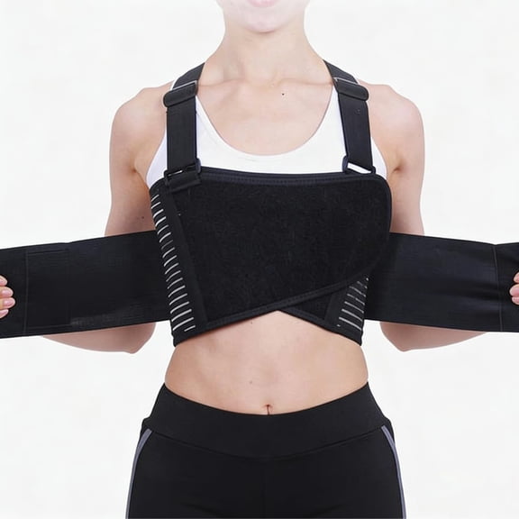 Broken Rib Support Brace, Rib and Chest Support Brace, Rib Belt for Ribs Support, Dislocated Ribs Protection, Sternum Injuries and Pulled Muscle Pain (S 29" to 32")