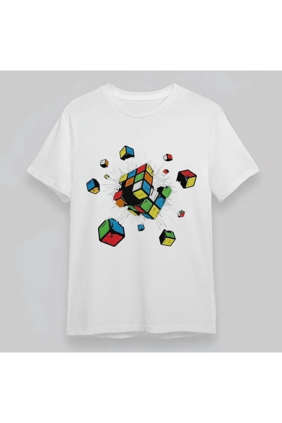 Broken Rubik'S Cube Graphic Tee