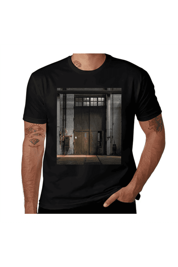 Broken Rusty Door-Industrial-Brown-Grey Casual Streetwea Everyday Tshirt Comfortable Wear tee shirt