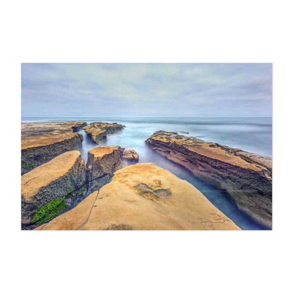 Broken - San Diego California Photography Seascape Coast Ocean Landscape Nature Waves Scenic Unframed Wall Art Print 20 x 28 inches