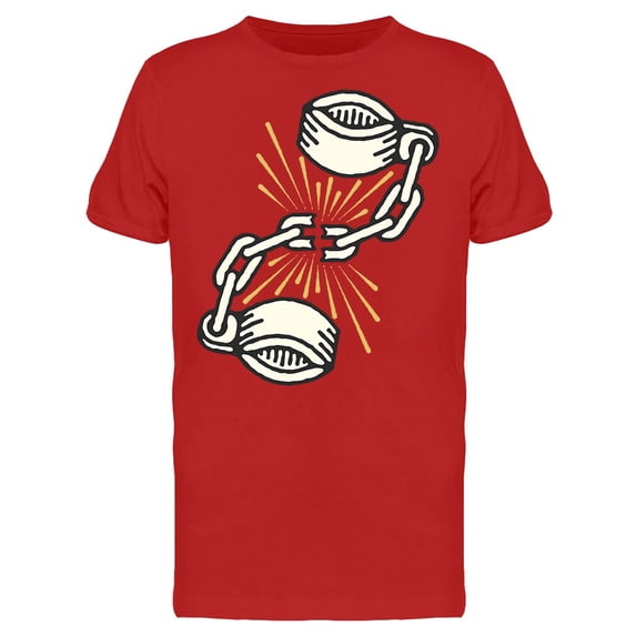 Broken Shackles With Rays T-Shirt Men -Image by Shutterstock, Male Small