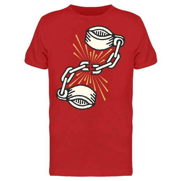 Broken Shackles With Rays T-Shirt Men -Image by Shutterstock, Male x-Large