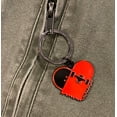 thumbnail image 1 of Broken Skateboard Heart Metal Keychain, 1 of 2