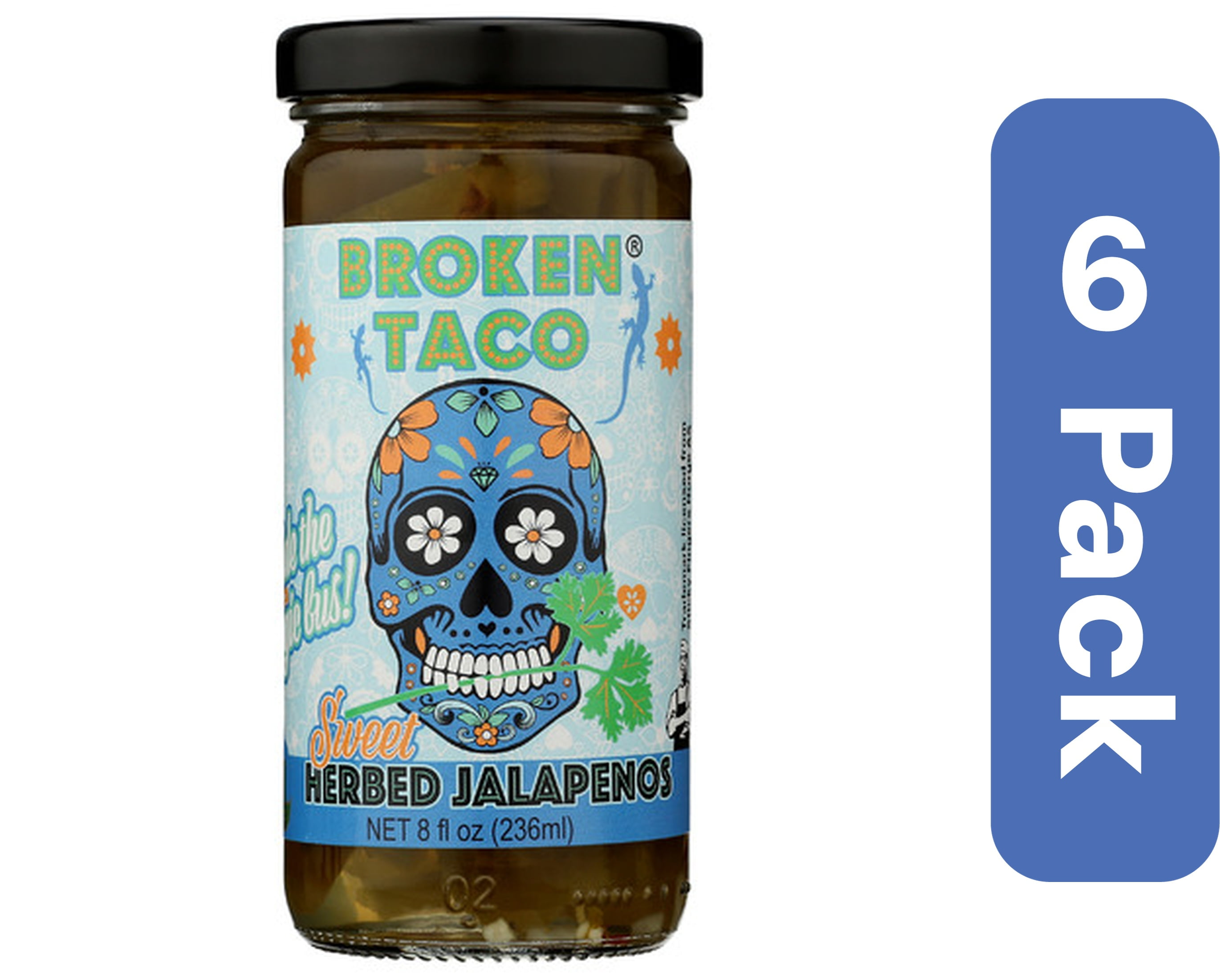 Broken Taco Sweet Herb Sliced Jalapenos 8 oz (Pack Of 6)