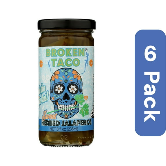 Broken Taco Sweet Herb Sliced Jalapenos 8 oz (Pack Of 6)