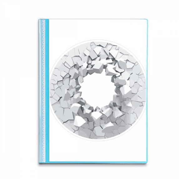Broken Wall Impact Decoration Book Sheet Protectors Portfolio Binder Folder