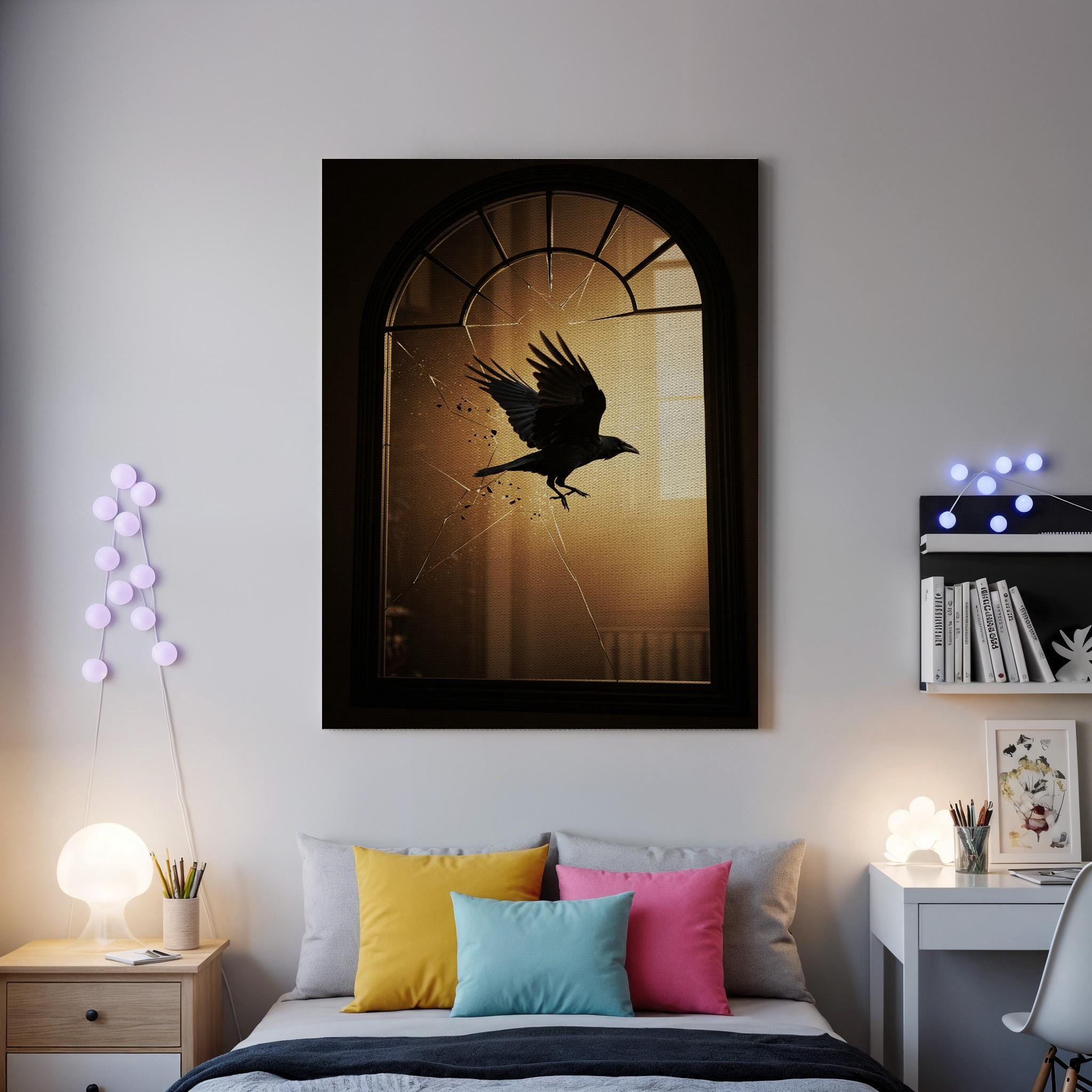 Dead Window Broken Window Featuring Dark Raven Art And Gothic Bird Animal Art ...