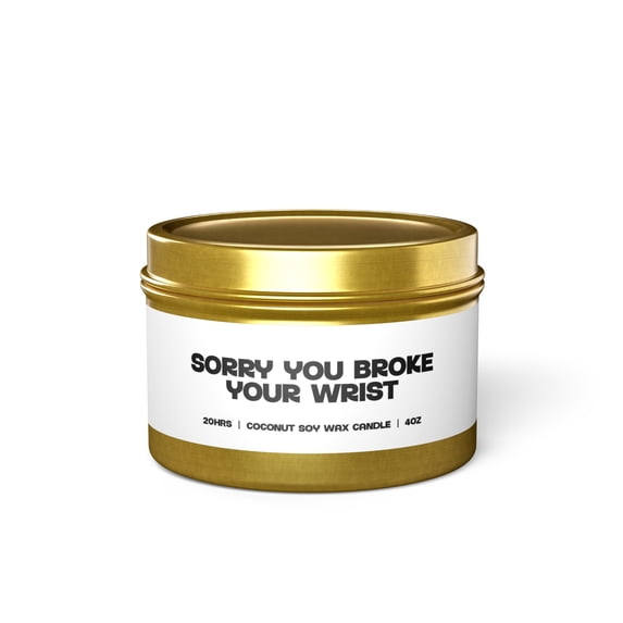 Broken Wrist Surgery Tin Candle Gifts Home Office Decor Vanilla Coffee