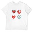Broken and Whole Hearts Cool Men's Short Sleeve TShirt with Graphics