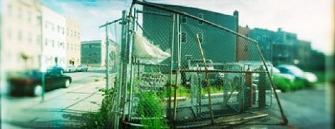 Broken gate to a construction yard on a street Williamsburg Brooklyn New York City New York State USA Canvas Art - Panoramic Images (15 x 6)