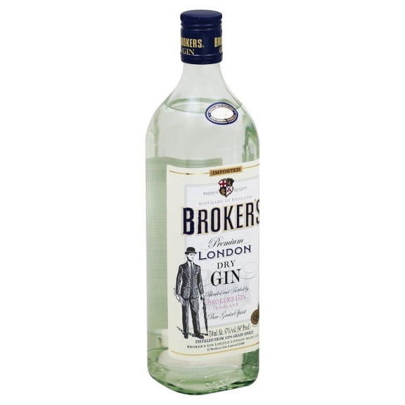 Broker's Genuine London Dry Gin 750 ml Glass Bottle 47% ABV