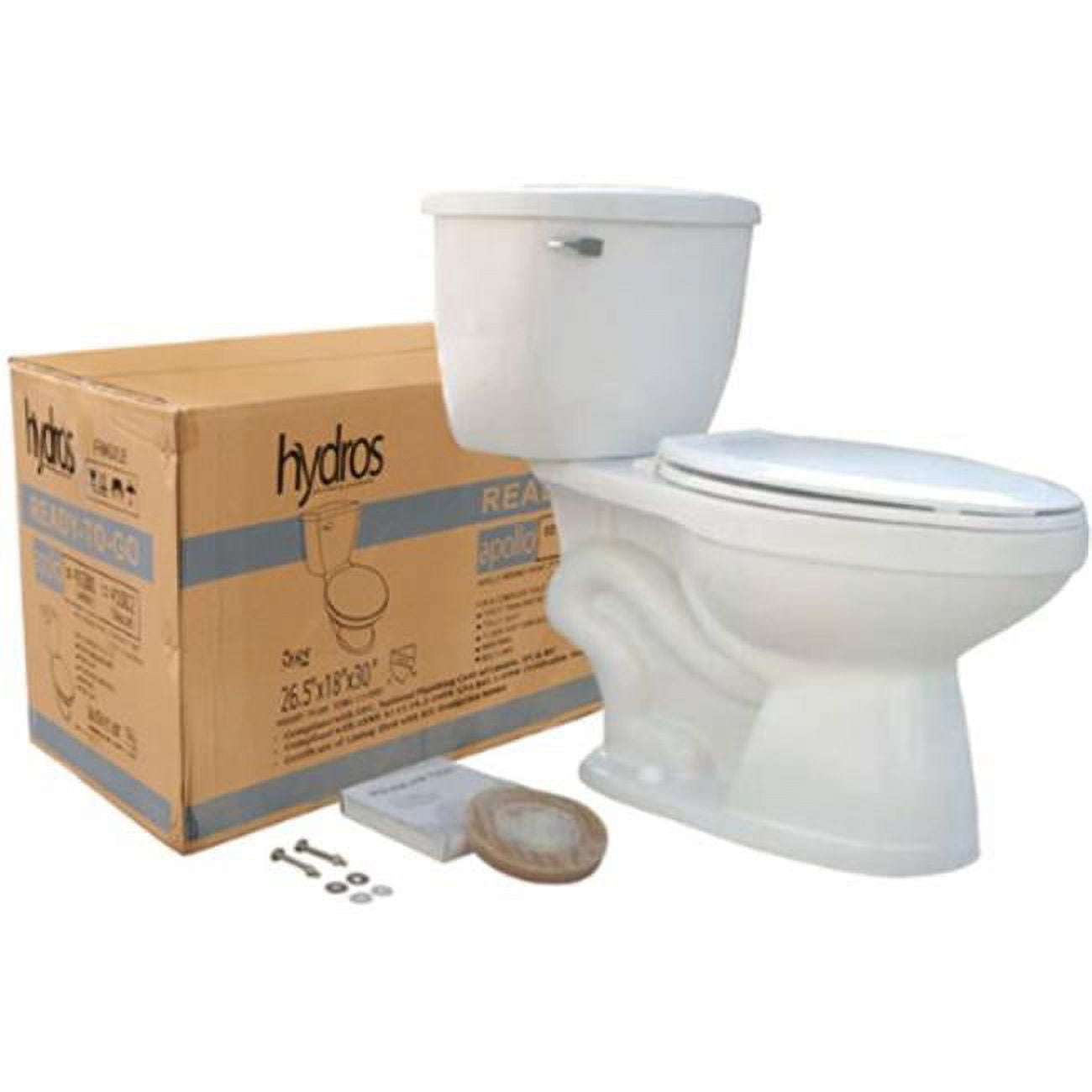 Brokering Solutions 7668JB00 Ready to Go Apollo White Handicap Toilet