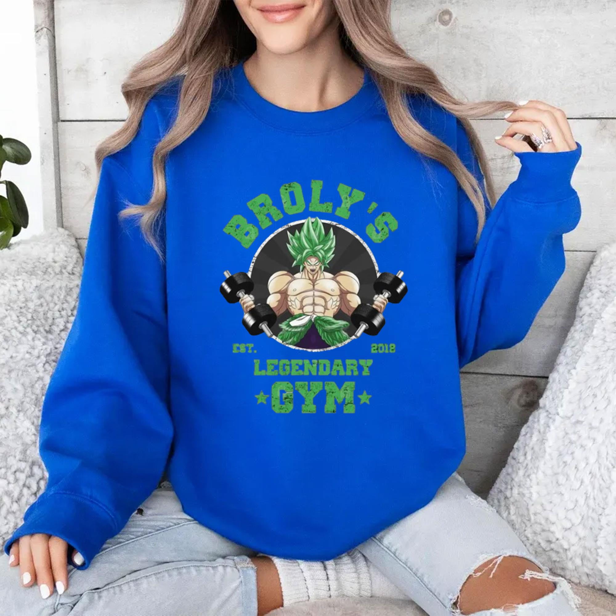 Broly s Gym Sweatshirt funny anime gym top LIMITED EDITION 11 COLOR OPTIONS NEW INSTOCK Walmart