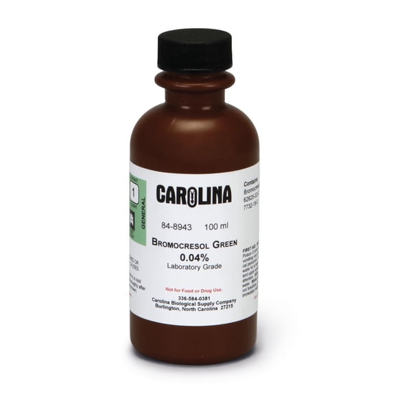 Bromcresol Green Indicator Solution, 0.04%, Laboratory Grade, 100 Ml