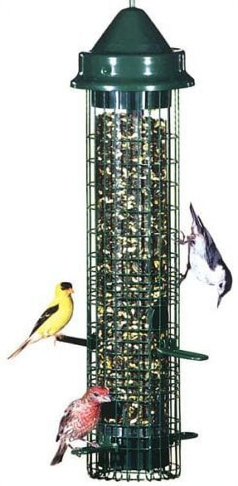 Brome Squirrel Buster Classic Tube Bird Feeder, Green