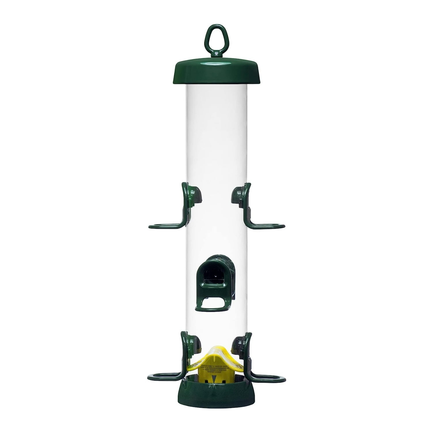 Brome Tube Solution 200 3.4 Pound Detachable Cover Polycarbonate Tube 6 Seed Ports Bird Feeder