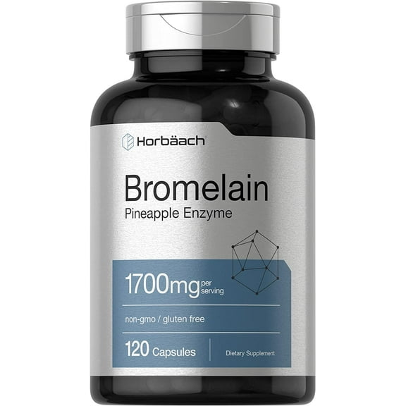 Bromelain 1700mg | 120 Capsules | Supports Digestive Health | Non-GMO and Gluten Free | by Horbaach