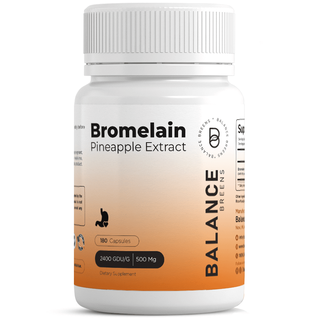 Bromelain 500mg, 180 Capsules Pineapple Extract Digestive Enzyme