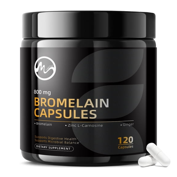 Bromelain Capsule Supplement,Supports Digestive Health,Pineapple Enzyme Supplement120 Tablets