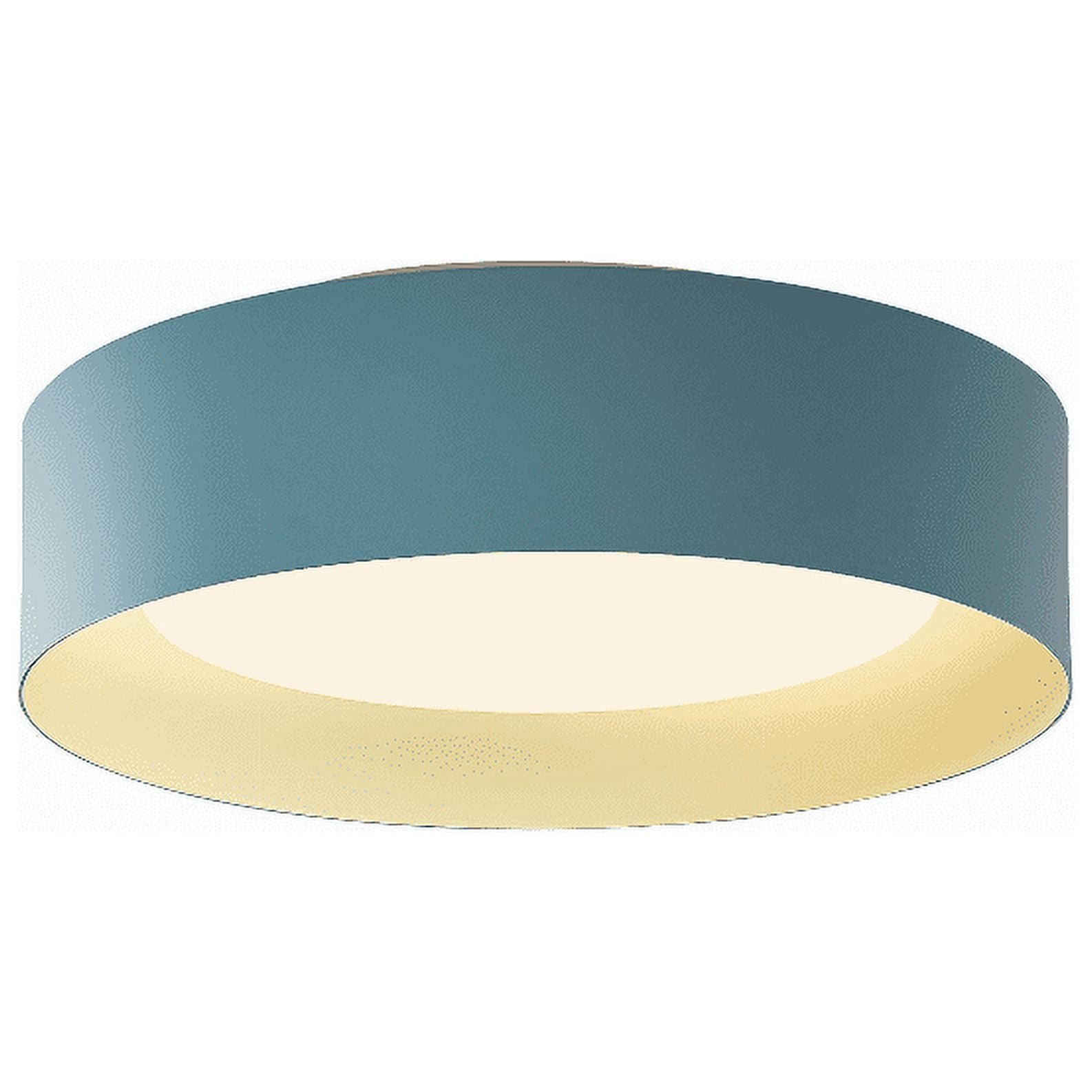 Powder Blue 15.75" Frosted Glass Drum Ceiling Light