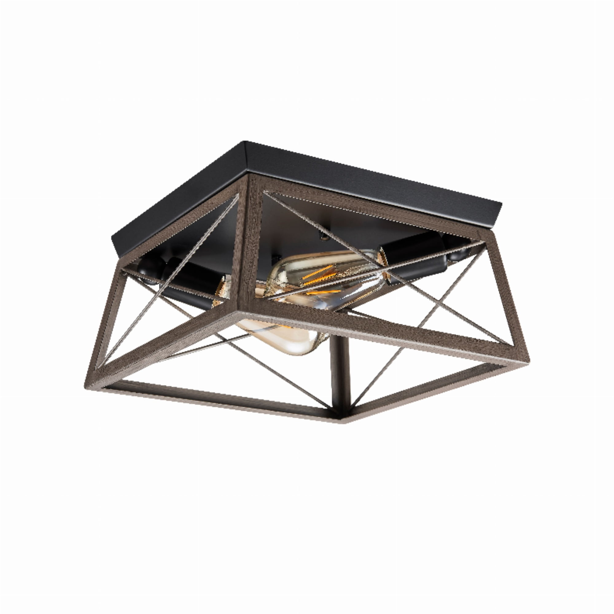 Foster 12'' Black Aluminum Dome Flush Mount Ceiling Light