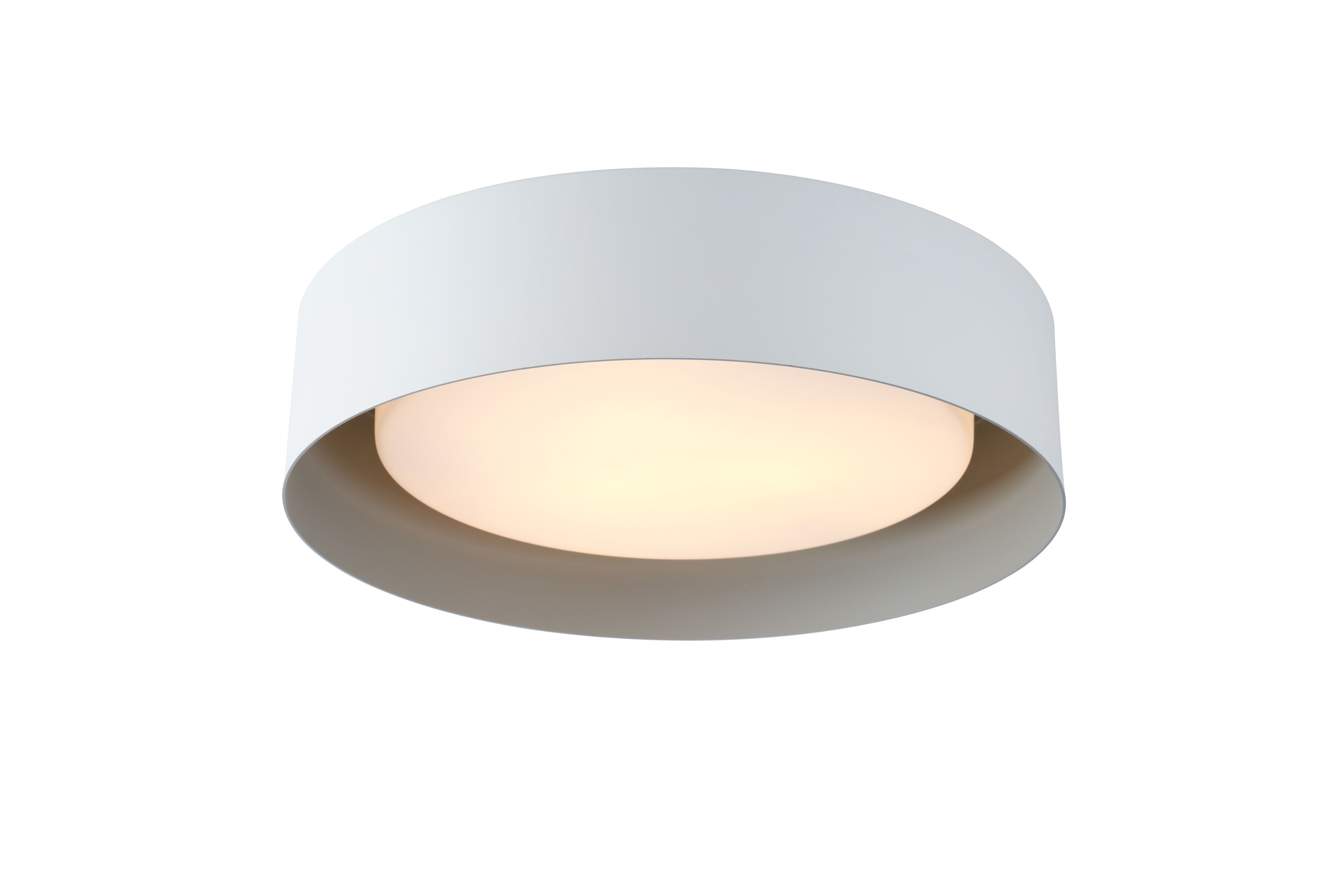 Lynch 16" White and Gray Glass Flush Mount Ceiling Light