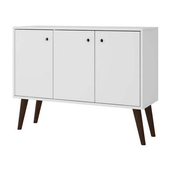 Bromma 35.43" Buffet Stand with 3 Shelves and 3 Doors in White